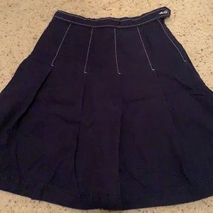 Navy Blue Midi Skirt